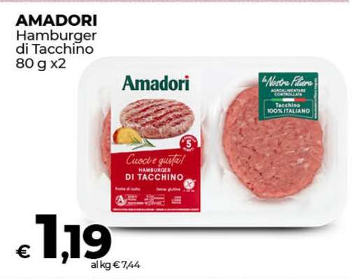 AMADORI Hamburger di Tacchino