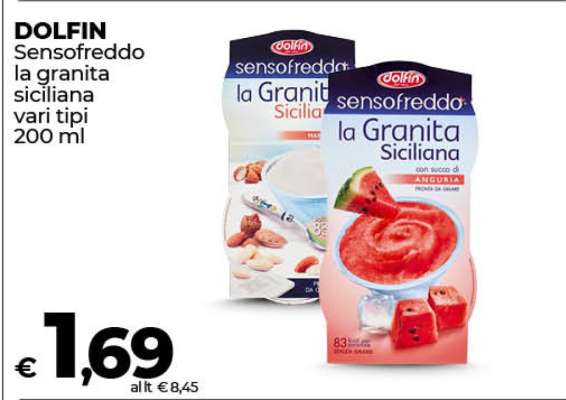 DOLFIN Sensofreddo la granita siciliana