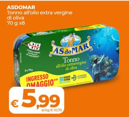 ASDOMAR Tonno all’olio extra vergine di oliva