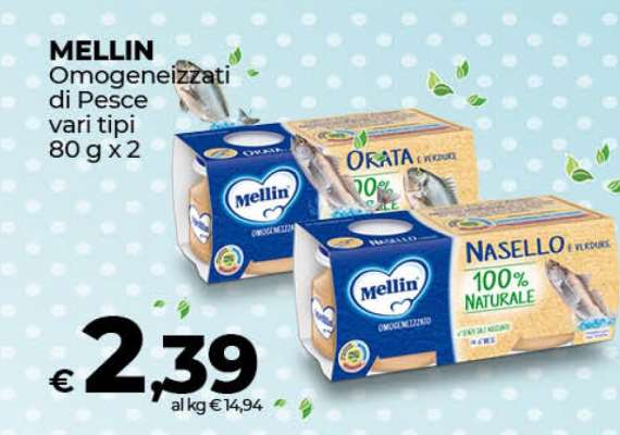 Mellin Omogeneizzati di pesce vari tipi
