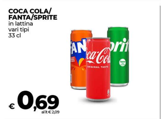 Coca Cola/Fanta/Sprite