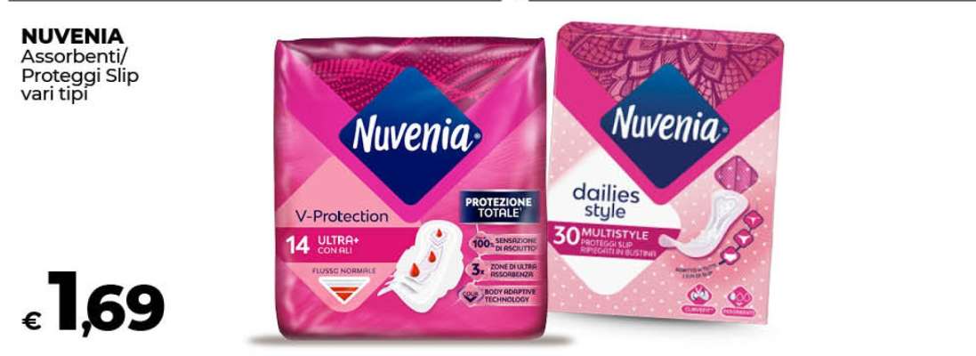NUVENIA Assorbenti/Proteggi Slip vari tipi