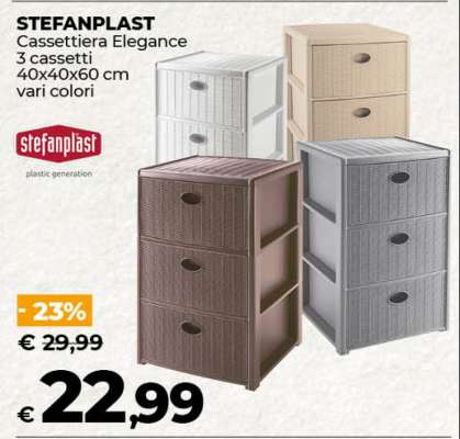 STEFANPLAST Cassettiera Elegance