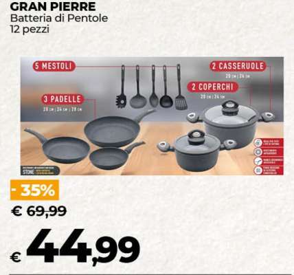 GRAN PIERRE Batteria di Pentole