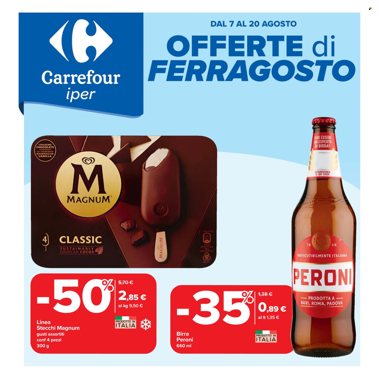 Volantino Carrefour - 7/8/2025 - 20/8/2025. Pagina 1