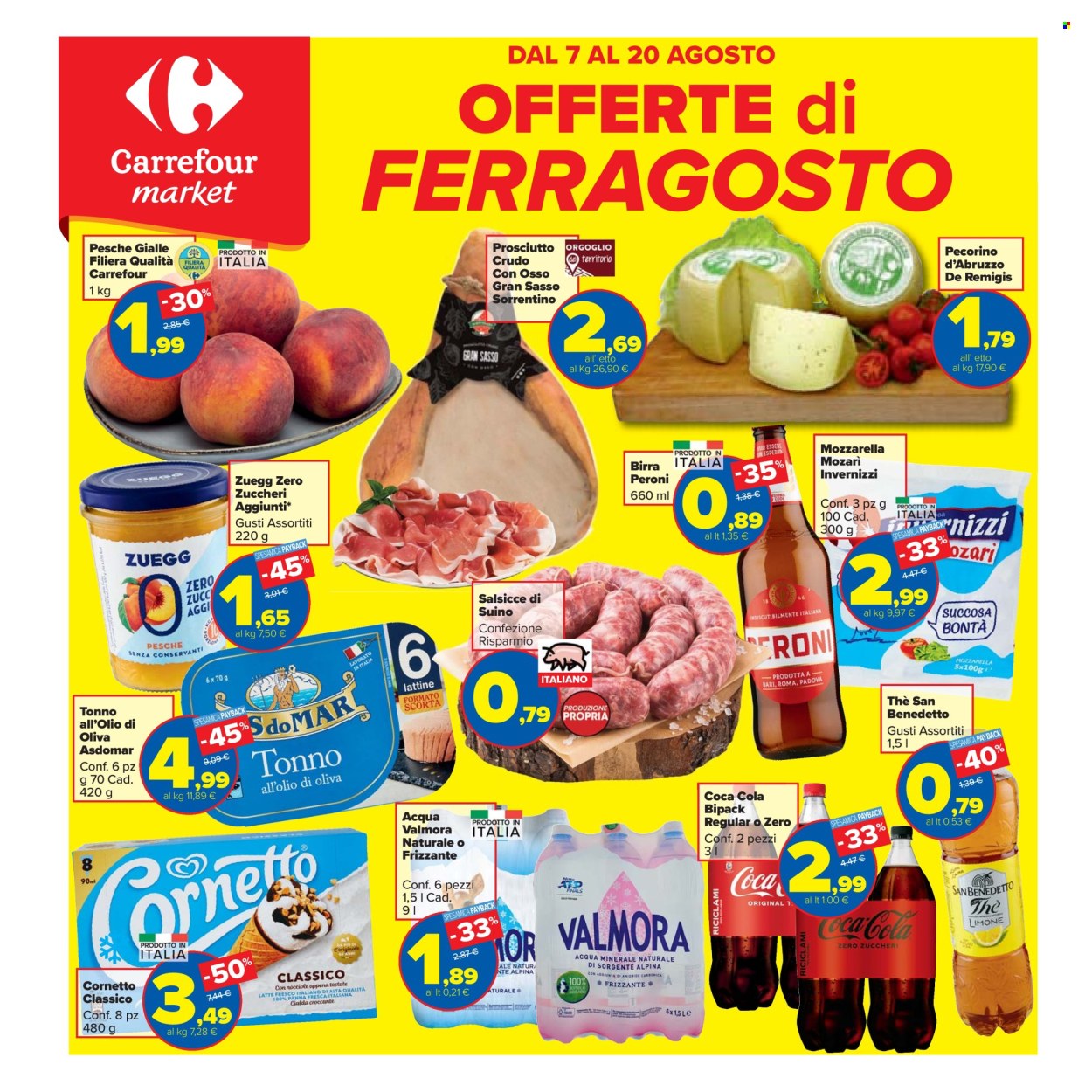 Volantino Carrefour - 7/8/2025 - 20/8/2025. Pagina 1
