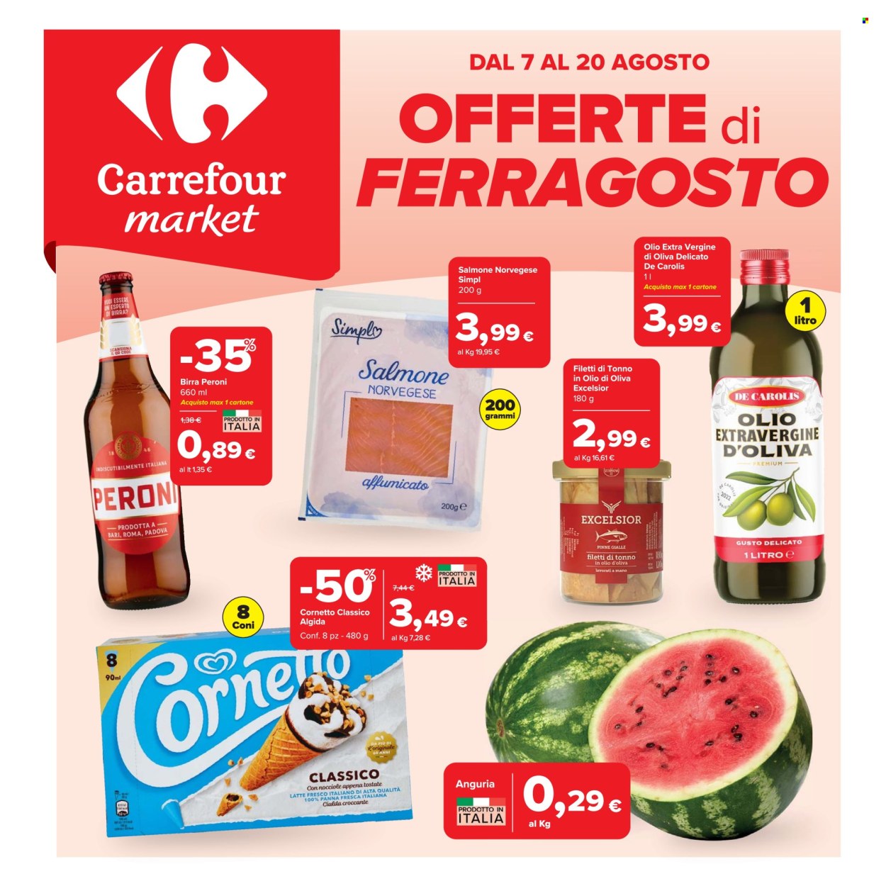Volantino Carrefour - 7/8/2025 - 20/8/2025. Pagina 1
