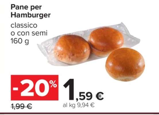 PANE PER HAMBURGER