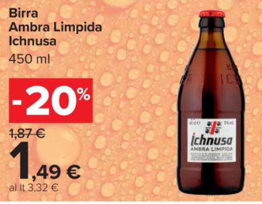 Birra Ambra Limpida ICHNUSA