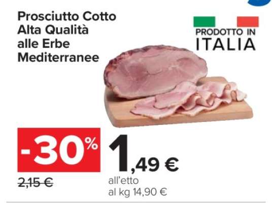 Prosciutto Cotto Alta Qualità alle Erbe Mediterranee
