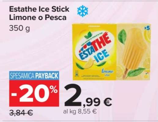 Estathe Ice Stick Limone o Pesca