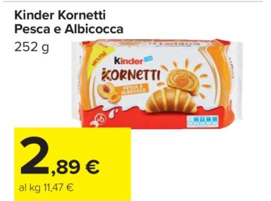 Kinder Kornetti Pesca e Albicocca