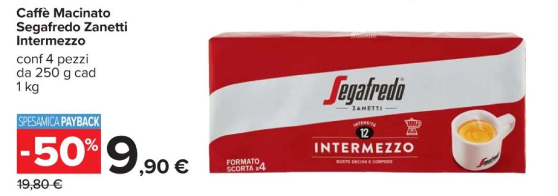 Caffè Macinato Segafredo Zanetti Intermezzo