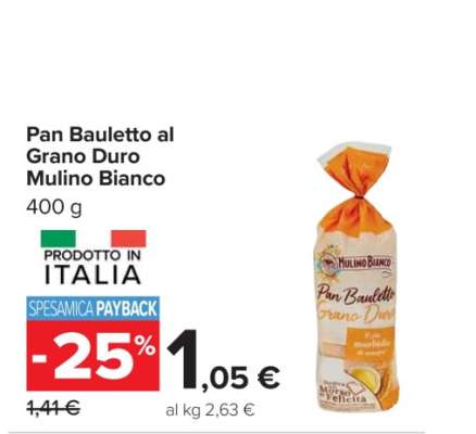 Pan Bauletto al Grano Duro Mulino Bianco