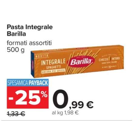 PASTA INTEGRALE BARILLA