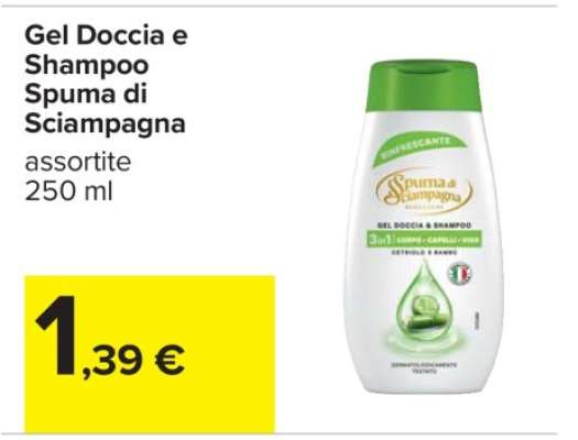 Gel Doccia e Shampoo Spuma di Sciampagna