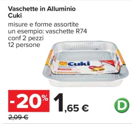 Vaschette in alluminio CUKI