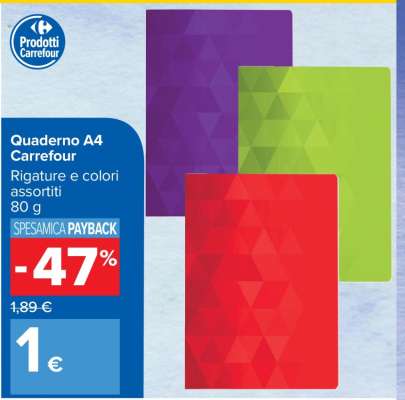 Quaderno A4 Carrefour