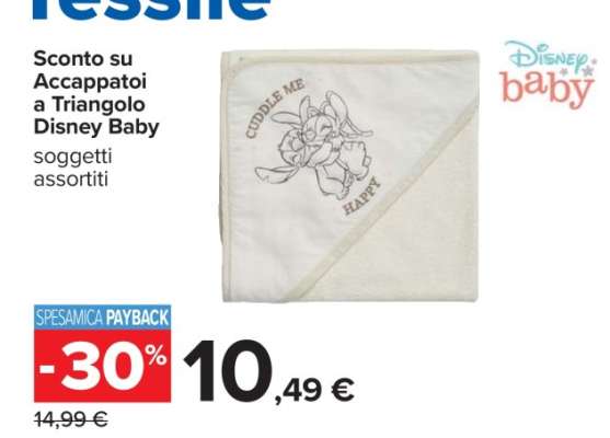 Accappatoi a Triangolo Disney Baby