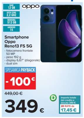 Smartphone Oppo Reno13 FS 5G