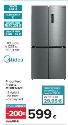 Frigorifero 4 porte MDRF632F