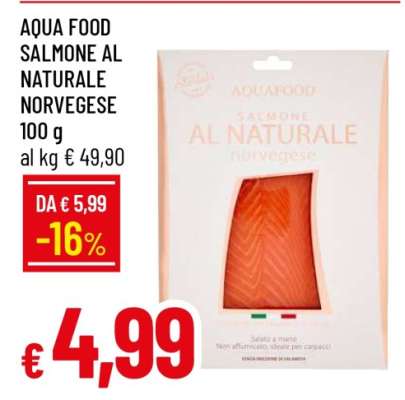 Aqua Food Salmone al Naturale Norvegese