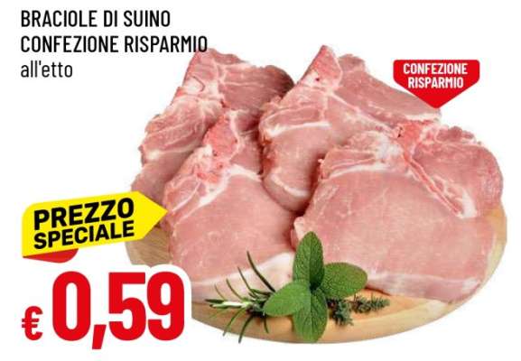 BRACIOLE DI SUINO CONFEZIONE RISPARMIO