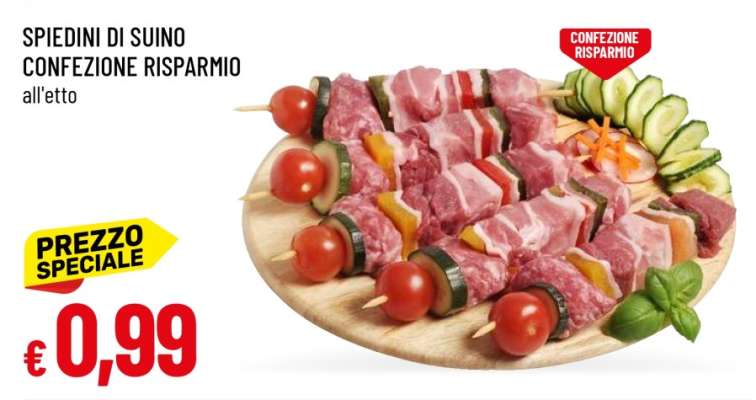 SPIEDINI DI SUINO CONFEZIONE RISPARMIO