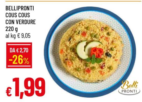 BELLIPRONTI COUS COUS CON VERDURE