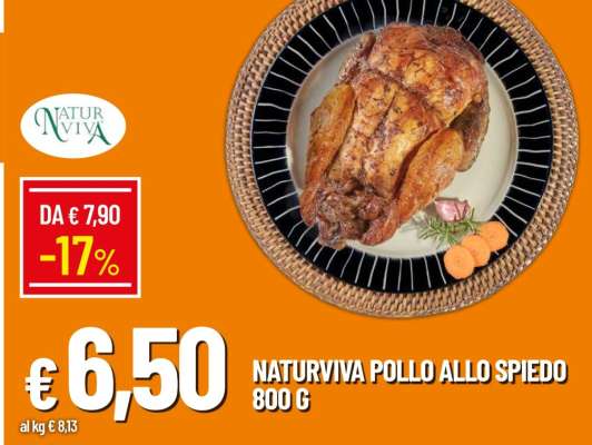 NATURVIVA POLLO ALLO SPIEDO 800 G