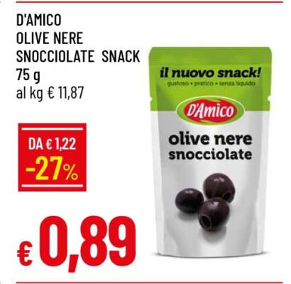D'AMICO OLIVE NERE SNOCCIOLATE SNACK