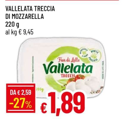 VALLELATA TRECCIA DI MOZZARELLA