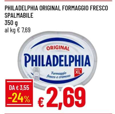 PHILADELPHIA ORIGINAL FORMAGGIO FRESCO SPALMABILE