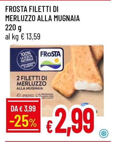FROSTA FILETTI DI MERLUZZO ALLA MUGNAIA