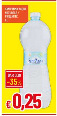 SANT'ANNA ACQUA NATURALE / FRIZZANTE 1 L