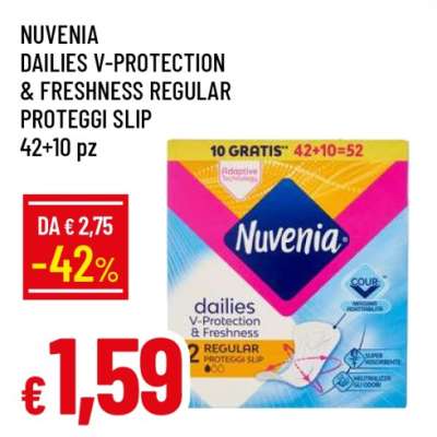 NUVENIA DAILIES V-PROTECTION & FRESHNESS REGULAR PROTEGGI SLIP