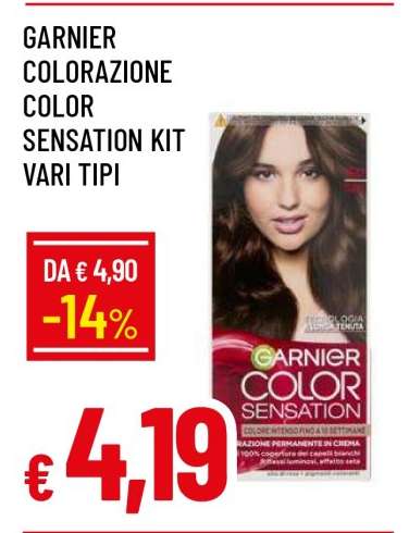 GARNIER COLORAZIONE COLOR SENSATION KIT VARI TIPI
