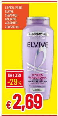 L'ORÉAL PARIS ELVIVE SHAMPOO/BALSAMO ASSORTITI