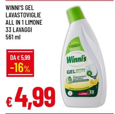 WINNI'S Gel Lavastoviglie All in 1 Limone
