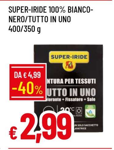 SUPER-IRIDE 100% BIANCO-NERO/TUTTO IN UNO