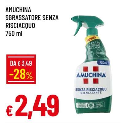 AMUCHINA SGRASSATORE SENZA RISCIACQUO