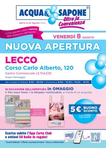 Volantino Acqua & Sapone - 8/8/2025 - 24/8/2025.