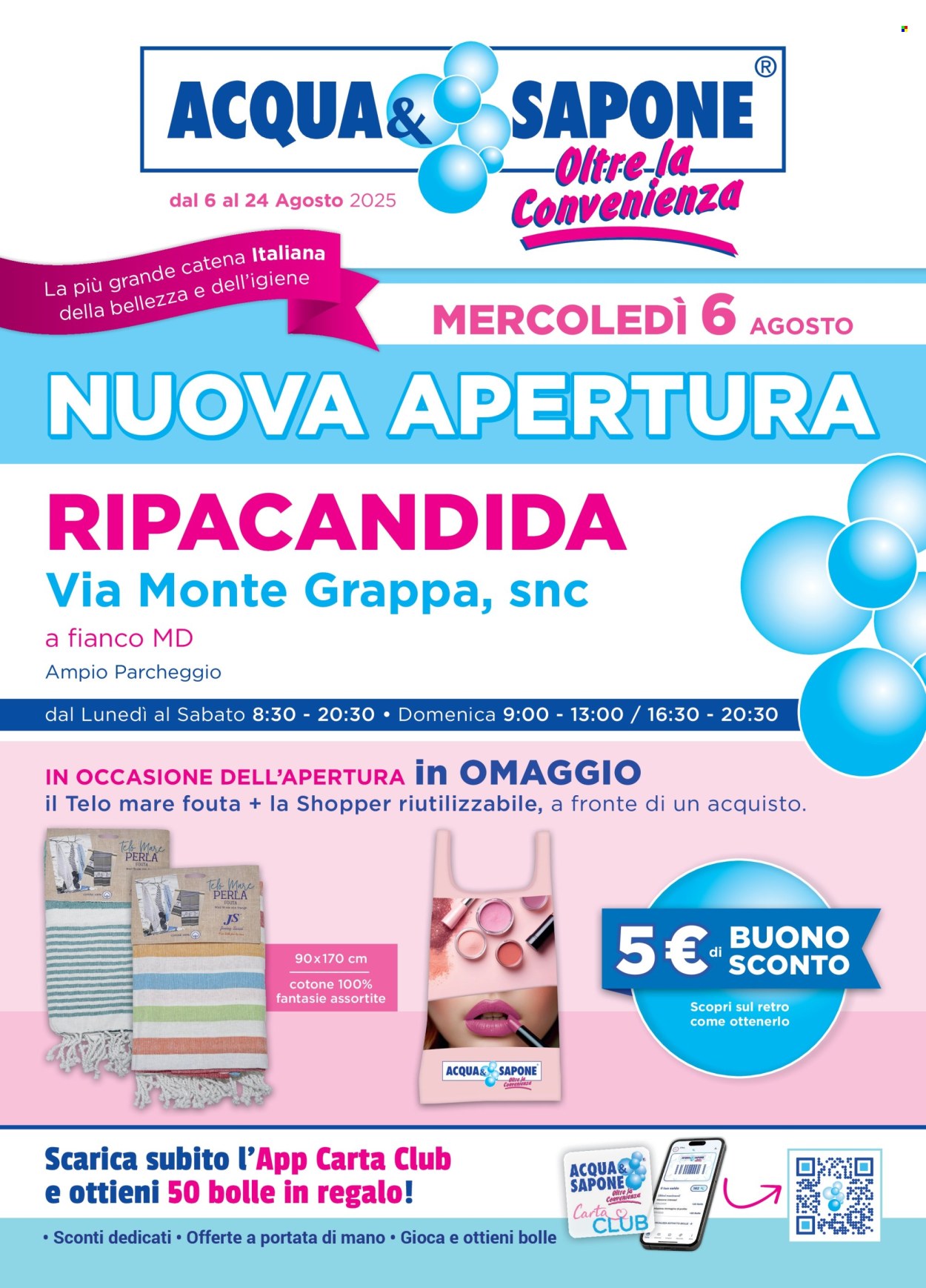 Volantino Acqua & Sapone - 6/8/2025 - 24/8/2025. Pagina 1