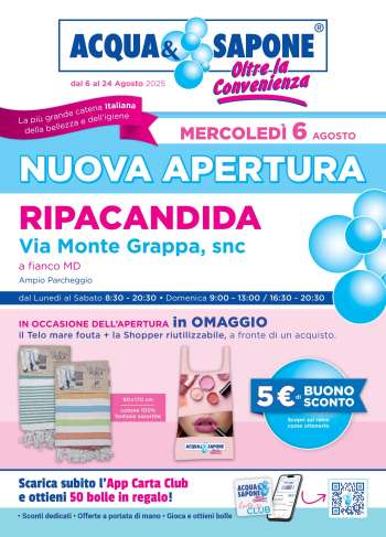 Volantino Acqua & Sapone - 6/8/2025 - 24/8/2025.