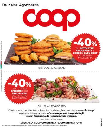 Volantino Coop - 7/8/2025 - 20/8/2025.