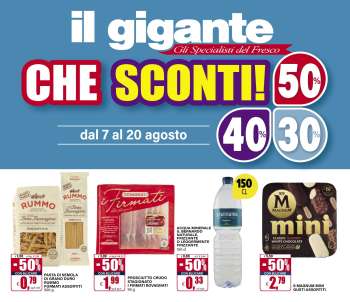 Volantino Il Gigante - 7/8/2025 - 20/8/2025.