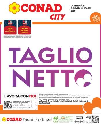 Volantino Conad City - 8/8/2025 - 14/8/2025.