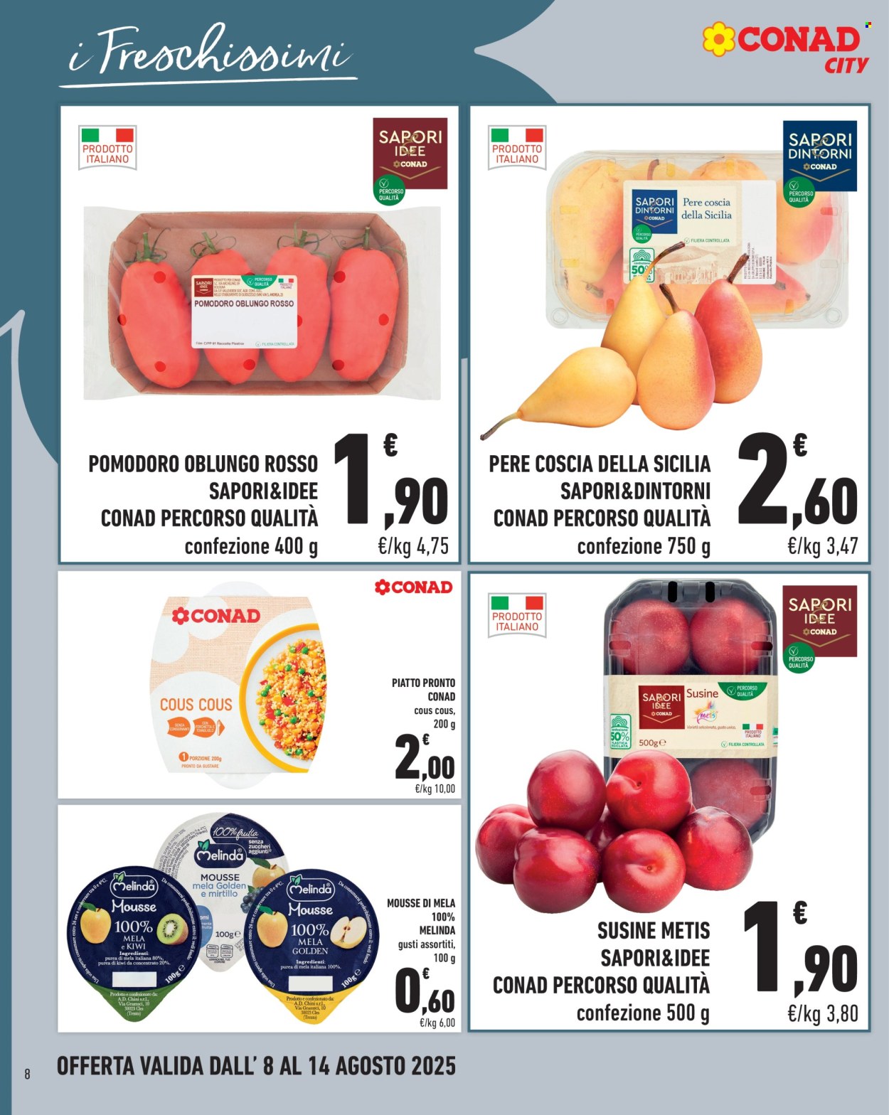 Volantino Conad City - 8/8/2025 - 14/8/2025. Pagina 8