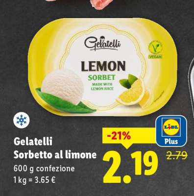 Gelatelli Sorbetto al limone