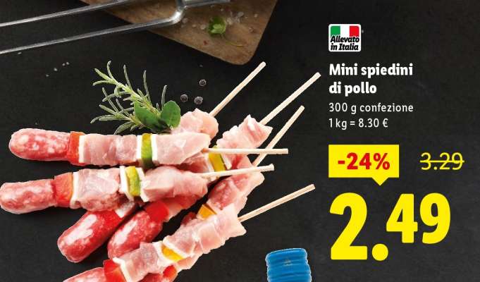 Mini spiedini di pollo